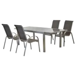 Gartengarnitur 5--Teilig Di Lusso aus Aluminium