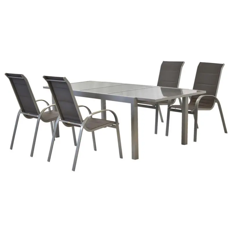 Gartengarnitur 5--Teilig Di Lusso aus Aluminium