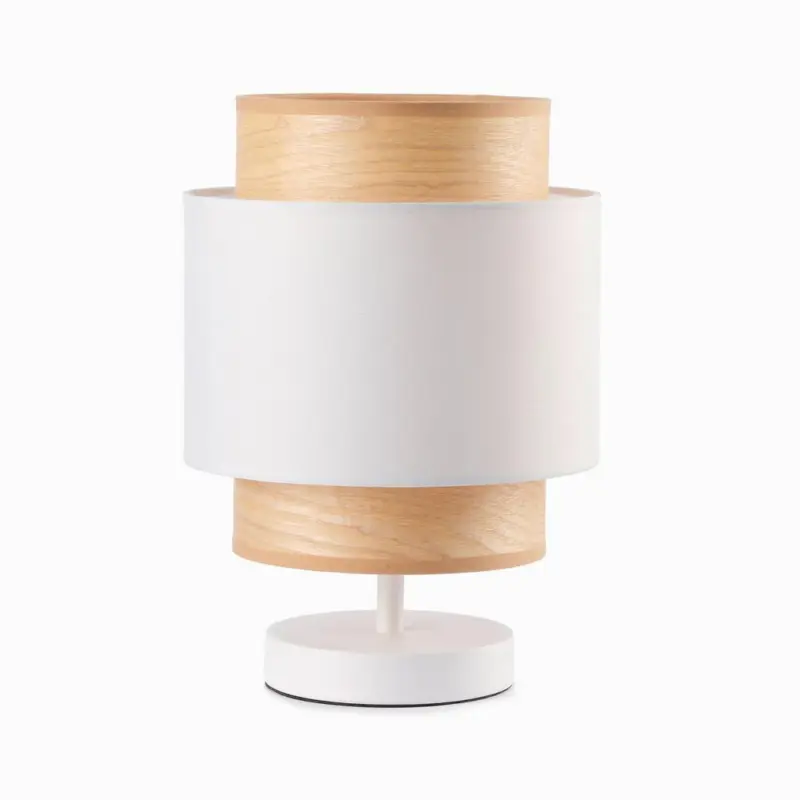 TISCHLEUCHTE Legno Braun Wei&szlig; HG D: 20 cm