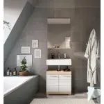 M&ouml;belix Badezimmer Lambada Eiche Dekor/Wei&szlig; B: 60 cm