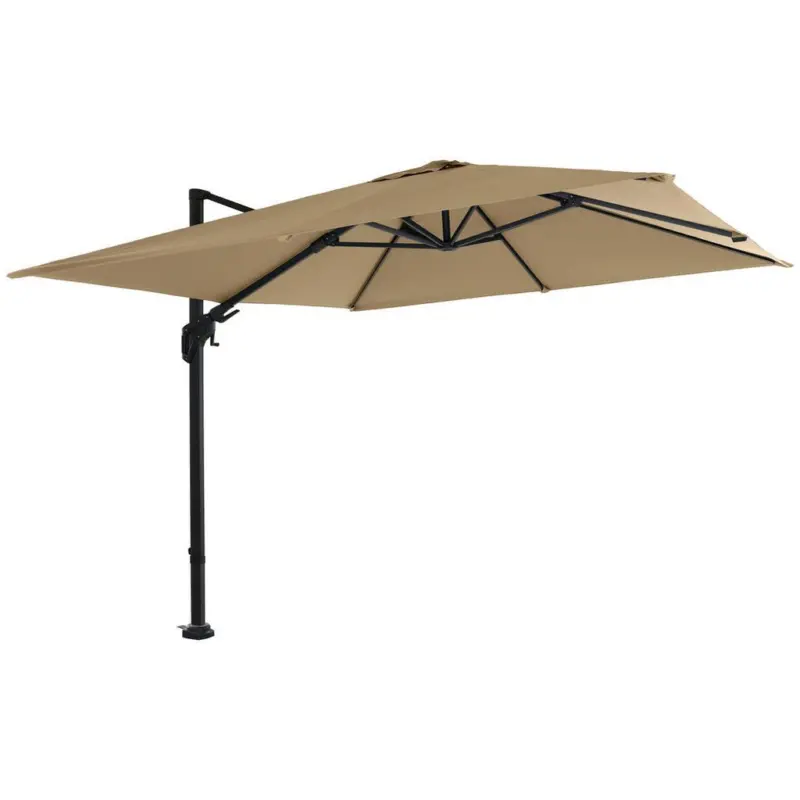 Ampelschirm BL: 300x300 cm mit Schirmst&auml;nder anthrazit/Taupe