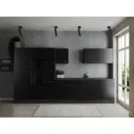 M&ouml;belix K&Uuml;CHENLEERBLOCK Oliver Grau, Schwarz B: 370 cm