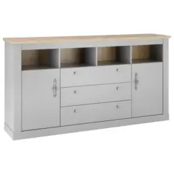 Sideboard Chambord Hellgrau/Eiche Dekor B: 198cm