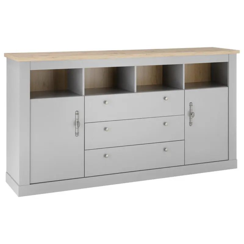 Sideboard Chambord Hellgrau/Eiche Dekor B: 198cm