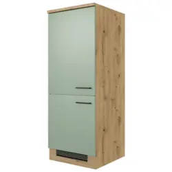 Ger&auml;teumbauschrank Cara Eiche Artisan/Gr&uuml;n B: 60 cm