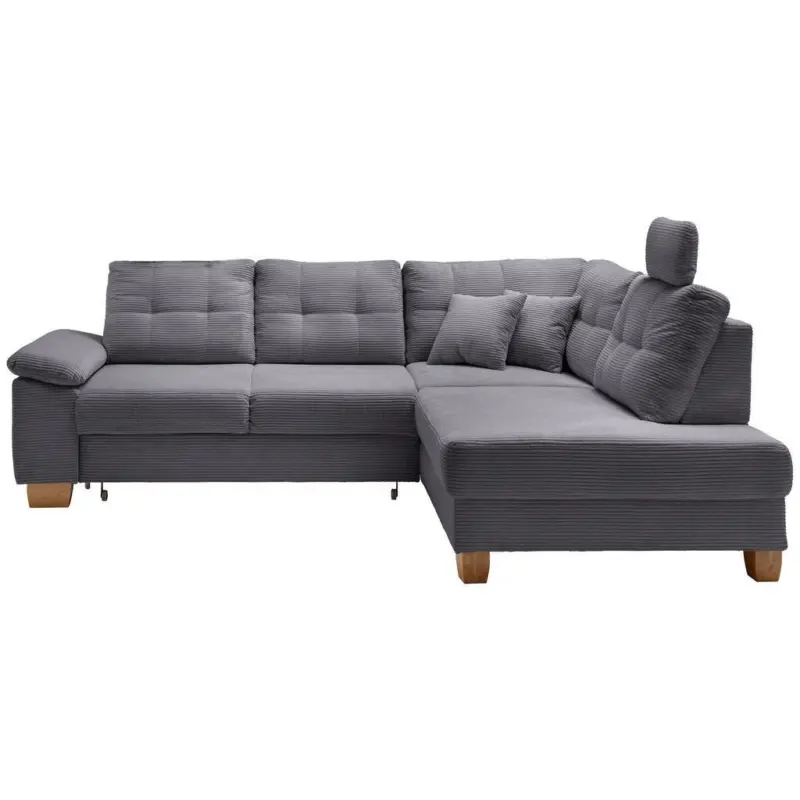 ECKSOFA Brizzini, Grau S: 274x206 cm
