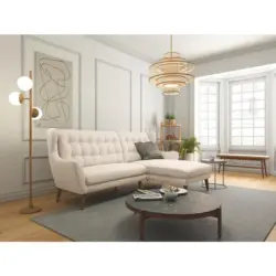 Ecksofa Henry Silberfarben S: 173x250 cm