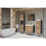 M&ouml;belix Badezimmer Malo Matera 5--Teilig. Kastanie/Anthrazit B: 120cm