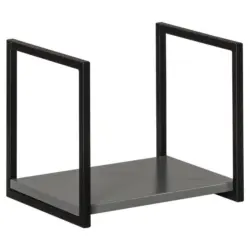 Badezimmerregal h&auml;ngend Grau/Schwarz 33x28 cm NewYork