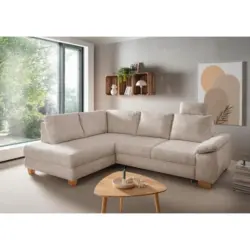 ECKSCHLAFSOFA Positano, Creme S: 206x265 cm