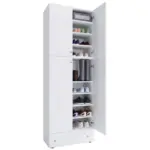 M&ouml;belix Schuhschrank Lona XXL Wei&szlig; 4-T&uuml;rig, 1 Lade B: 70 cm