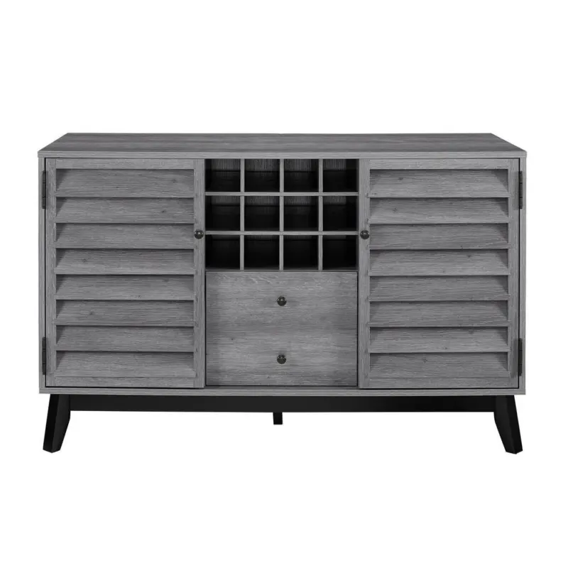 Weinregal Vaughn Grau Eiche Dekor B: 120 cm