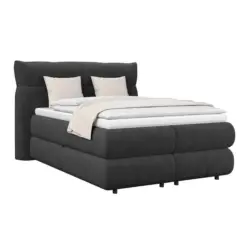 Boxspringbett Carmelo Schwarz 140x200 cm H4