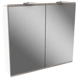 Spiegelschrank Lima mit LED 2-T&uuml;rig BHT: 80x73x15,5cm Wei&szlig;