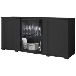 Kommode Caro Schwarz B: 150 cm