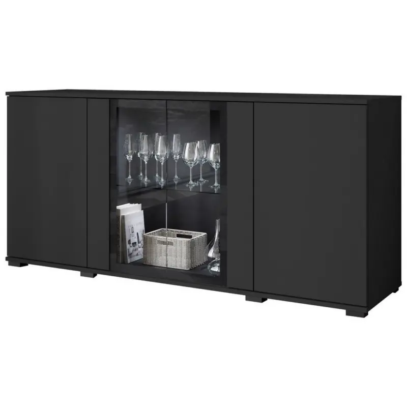 Kommode Caro Schwarz B: 150 cm