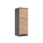 M&ouml;belix K&uuml;hlschrank-Umbauschrank Turin 60 cm Graphitfarben/Eiche