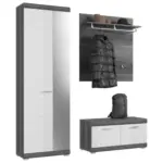 M&ouml;belix Garderobenschrank Scout Wei&szlig;/Rauchsilber B: 167 cm