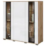M&ouml;belix Kommode Caro Eiche Wotan/Wei&szlig; HG B: 120 cm