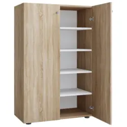 Schuhschrank Lona XL Eiche Dekor 2-T&uuml;rig B: 70 cm
