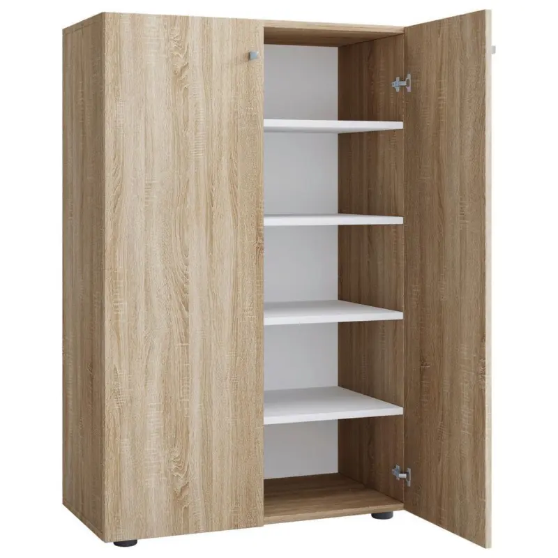 Schuhschrank Lona XL Eiche Dekor 2-T&uuml;rig B: 70 cm