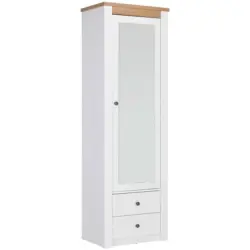 Garderobenschrank Rovigio Wei&szlig;, Eiche Dekor B: 62 cm