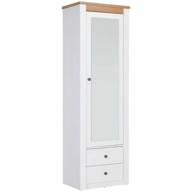 Garderobenschrank Rovigio Wei&szlig;, Eiche Dekor B: 62 cm