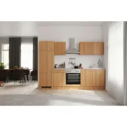 Einbauk&uuml;che K&uuml;chenblock M&ouml;belix Nano Buchefarben/Beige B: 270 cm
