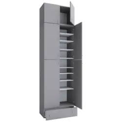 Schuhschrank Lona XXL Grau B. 70 cm