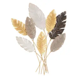 Wanddeko Palmy Gold/Silberfarben B: 73 cm