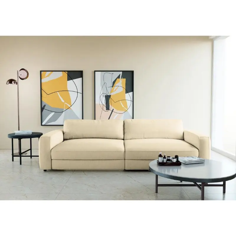 BIGSOFA Bourbon, Creme B: 264 cm