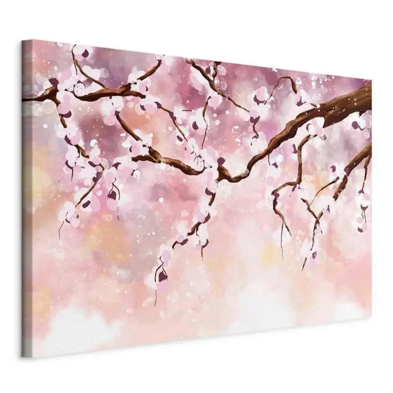 Leinwandbild Cherry Blossoms Rosa B: 90 cm
