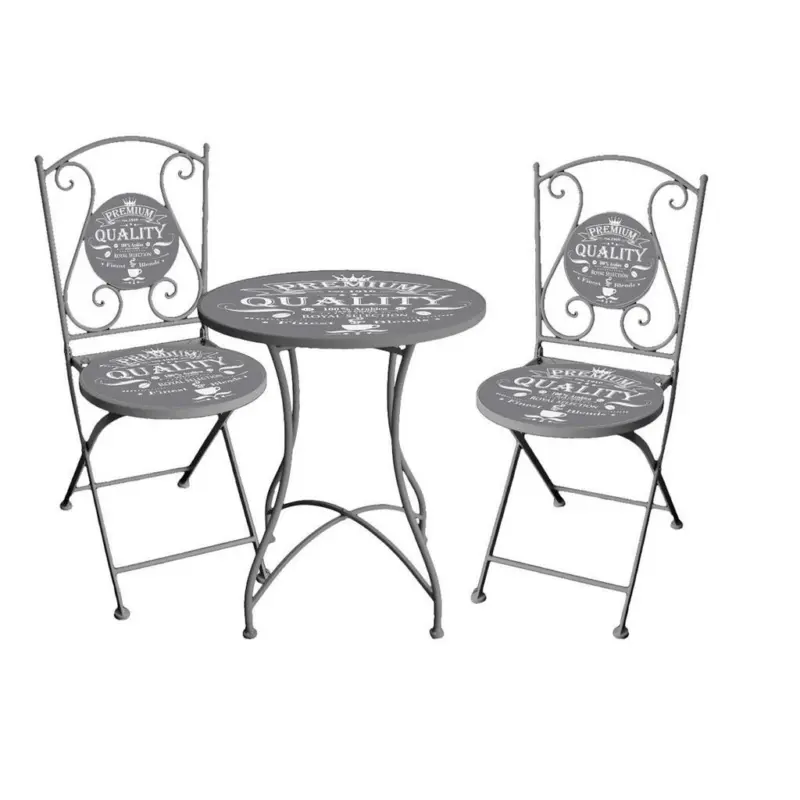 BALKONSET Dunkelgrau D: 60 cm 3-Teilig
