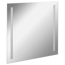 Wandspiegel Linear rechteckig 80x75 cm ohne Rahmen mit LED