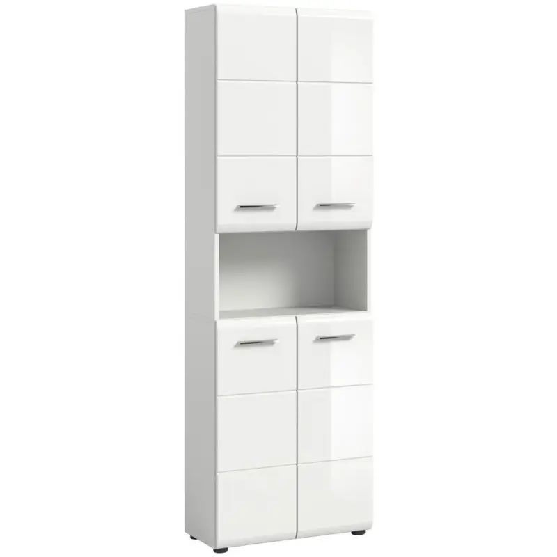 Badezimmer Hochschrank Ice BxH 60x185 cm Wei&szlig;