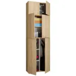 M&ouml;belix Mehrzweckschrank Lona XXL Eiche Dekor BxH: 70/223 cm