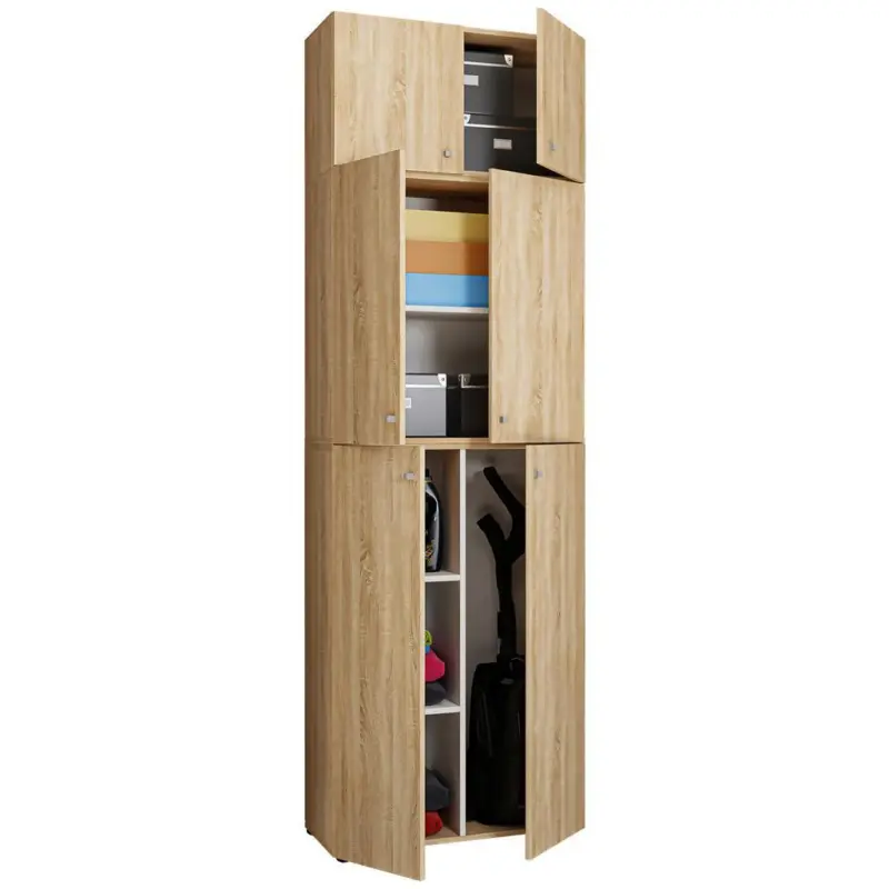 Mehrzweckschrank Lona XXL Eiche Dekor BxH: 70/223 cm