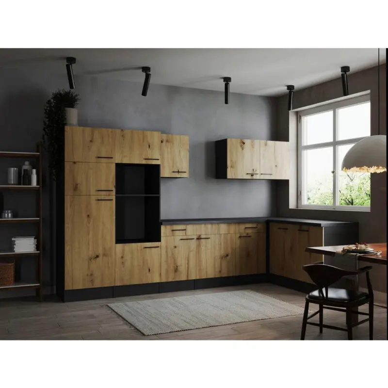 Einbauk&uuml;che Eckk&uuml;che M&ouml;belix Oliver Artisan Dekor S: 340x172 cm