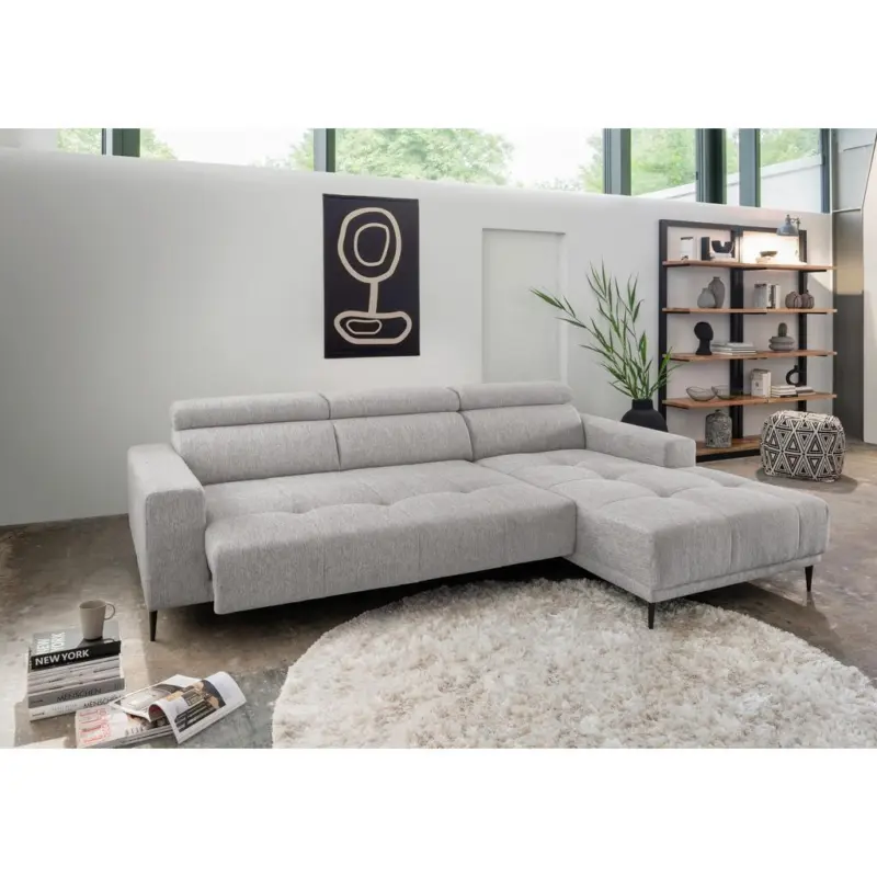 ECKSOFA Intera, Grau S: 276x188 cm