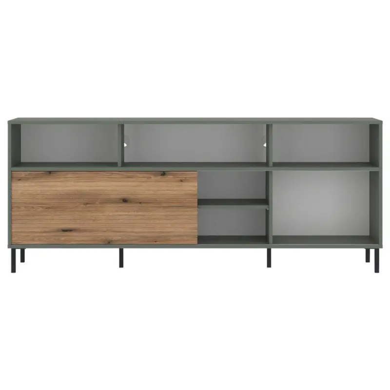 TV-Element Pozzi Graugr&uuml;n/Eichefarben B: 180 cm