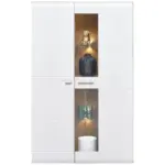 M&ouml;belix Vitrine Auris B: 95 cm Eiche Dekor/Wei&szlig;