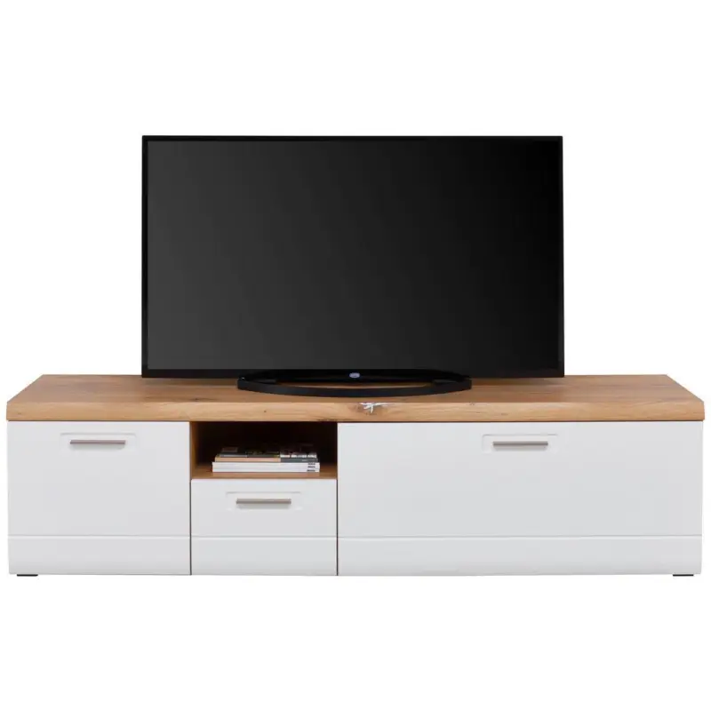 TV-Lowboard Auris B: 190 cm Eiche Dekor/Wei&szlig; matt