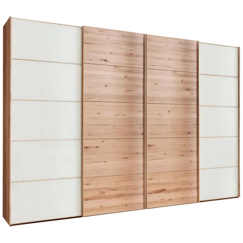 Schwebet&uuml;renschrank in Wei&szlig;, Buchefarben
