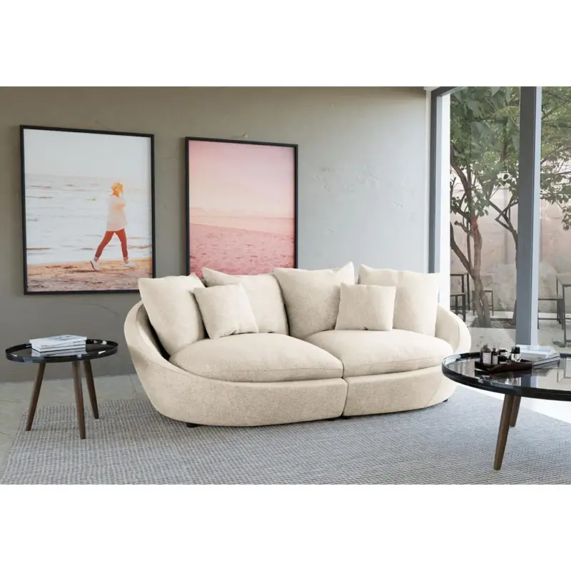 BIGSOFA Maui, Silberfarben B: 237 cm