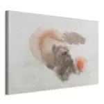 M&ouml;belix Leinwandbild Summer Grauwei&szlig; Cognac B: 90 cm
