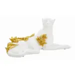 M&ouml;belix Skulptur Leopard White/Gold B: 53 cm