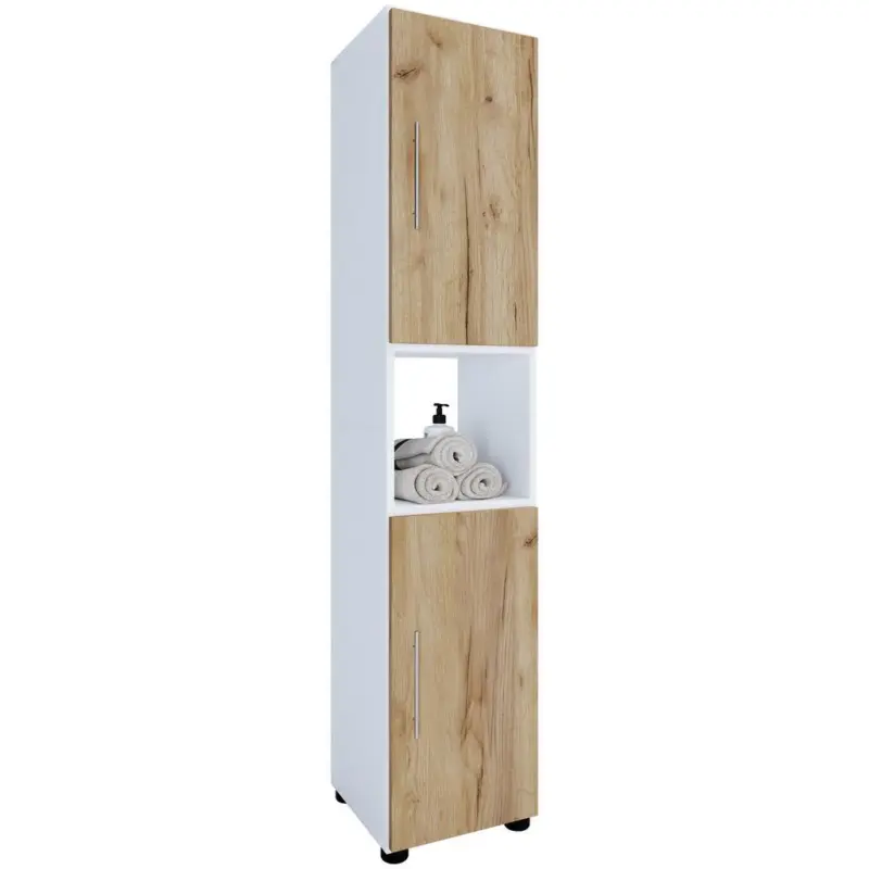 Hochschrank Bad Flandu BxH 31x 160 cm, Honig Eiche Dekor