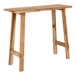 Konsole Girona Natur Teak, B/H/T: 30x80x90cm