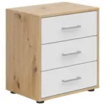M&ouml;belix Nachtk&auml;stchen Eiche Artisan/Wei&szlig; H: 54 cm Smart