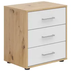 Nachtk&auml;stchen Eiche Artisan/Wei&szlig; H: 54 cm Smart